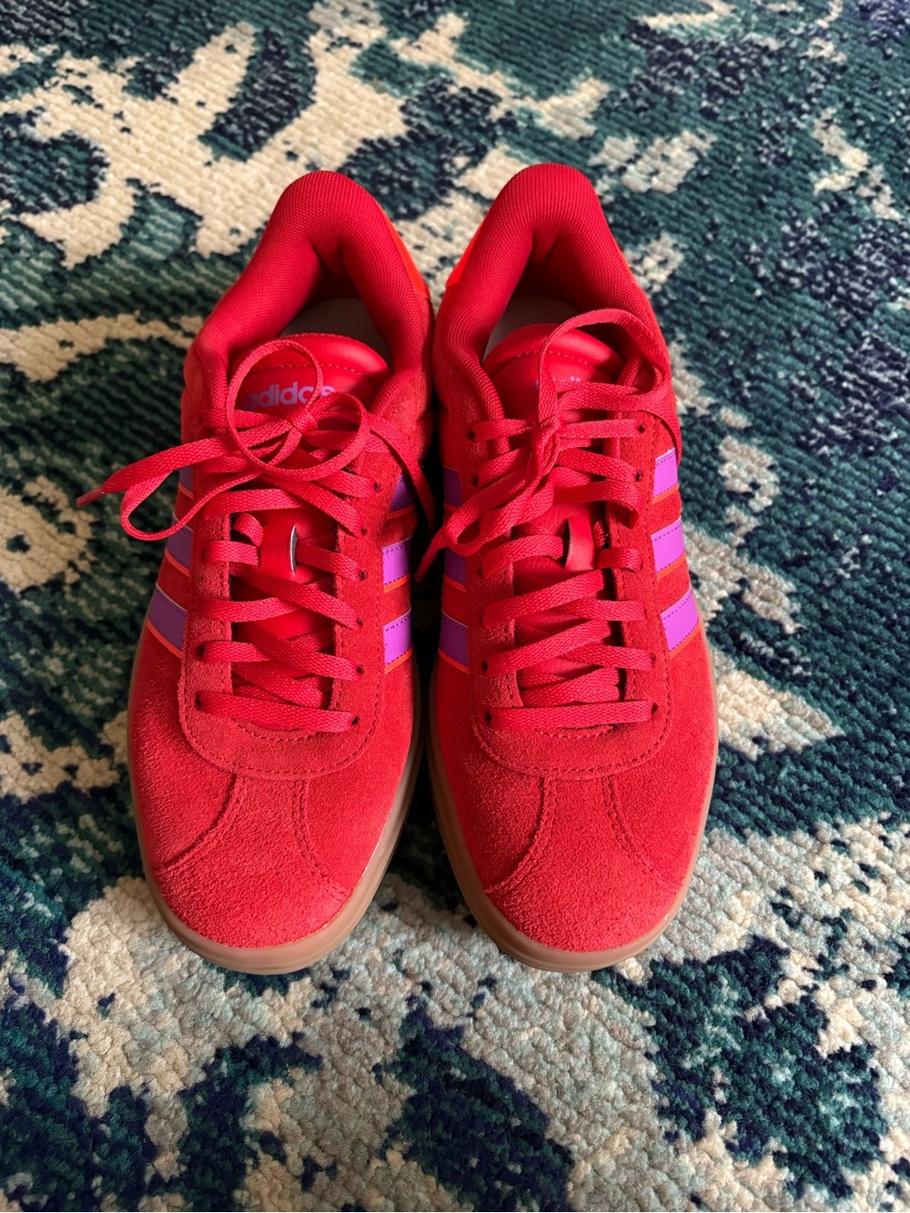 WOMEN'S ADIDAS VL COURT 3.0 BOLD PLATFORM SNEAKERS 7.5 Red